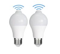 15w E27 LED Motion Sensor Lights Indoor - PIR Motion Sensor LED Bulb - Equivalent 100w - 2 Pack Smart Motion Light Bulbs with E27 Edison Screw for Garage Corridor Basement (Warm White)