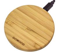 15W Fast Bamboo Wood Wireless Charger - Convenient 1.5m Strong and Resistant USB-C to USB-A/C Compatible Charging Cable - LED Integrated Fast Wireless