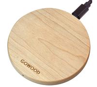15W Fast Canadian Maple Wood Wireless Charger - Convenient 1.5m Strong and Resistant USB-C to USB-A/C Compatible Charging Cable - LED Integrated Fast Wireless