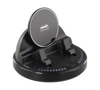 15W Fast Charging Car Phone Holder 360 Rotation | Silicone grip prevents slips, dashboard mount, quick charge tech, sturdy ABS build, gray finish