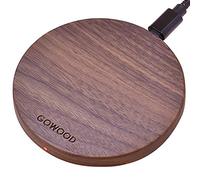 15W Fast Walnut Wood Wireless Charger - Convenient 1.5m Strong and Resistant USB-C to USB-A/C Compatible Charging Cable - LED Integrated Fast Wireless