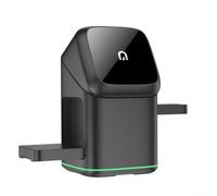 15W Fast Wireless Charger Station 3 Device Simultaneous | 15W fast charge, auto-rotate 180°, strong magnetic adsorption, case-friendly, smart chip(black)