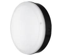 15W LED Surface Mounted 300mm Bulkhead Cool White IP65 in Black with Sensor
