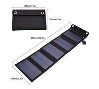 15W Monocrystalline Silicon Portable Solar Panel - Folding USB Power Supply for Mobile Devices and Outdoor Equipment - PET Polymer Surface - Slim and Light Weight Design