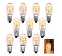 15W Salt Lamp Bulb, 10 PCs Warm White E14 Bulb Incandescent Bulbs Small for Edison Screw, Plug in Wax Melt Burners T20 Tubular Incandescent Bulb for Pygmy Freezer Himalayan Home Atmosphere Lighting