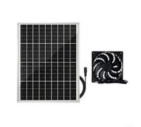 15W Solar Powered Exhaust Fan Kit with Monocrystalline Silicon Panel for Bathroom Ventilation, Pet House, Chicken Coop, Greenhouse, RV, Caravan, Cabin, Kennel,(Single Fan)