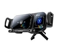 15W Wireless Car Charger Phone Holder, Auto Clamping Fast Charging Mount with Dual Coil Design, Rotatable Foldable Magnetic Phone Stand for iPhone Samsung Smartphone Dashboard