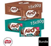 (15x Aero Milk Chocolate + 15x Aero Hazelnut (30 Bars)) Nestlé Chocolate Sharing Bar (30 - 40 Bars) Kit Kat, Crunch, Aero & Milkybar