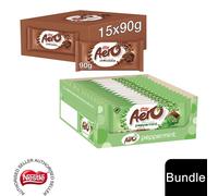(15x Aero Milk Chocolate + 15x Aero Peppermint (30 Bars)) Nestlé Chocolate Sharing Bar (30 - 40 Bars) Kit Kat, Crunch, Aero & Milkybar