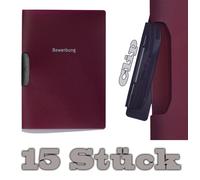 15x Durable DURASWING JOB - Two-part Application Folders with Clip - Color RED