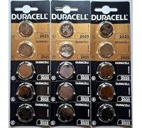 15X Duracell CR 2025 With Lithium (3 Blister Packs Of 5 Batteries) 15 Batteries