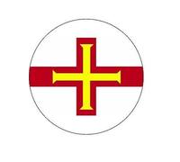 15x GUERNSEY FLAG 40mm Rice Paper Cup Cake Fairy Toppers