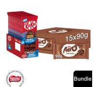 (15x KitKat Double Chocolate + 15 x Aero Milk Chocolate (30 Bars)) Nestlé Chocolate Sharing Bar (30 - 40 Bars) Kit Kat, Crunch, Aero & Milkybar