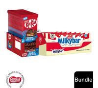 (15x KitKat Double Chocolate + 20 x Milkybar Chocolate (35 Bars)) Nestlé Chocolate Sharing Bar (30 - 40 Bars) Kit Kat, Crunch, Aero & Milkybar