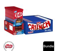 (15x KitKat Double Chocolate + 20xCrunch Chocolate (35 Bars)) Nestlé Chocolate Sharing Bar (30 - 40 Bars) Kit Kat, Crunch, Aero & Milkybar