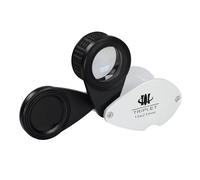 15x Magnification Loupe & Jadeite Filter 2 in 1 Foldable Jewelry Identification Triplet Optical Lens with 21mm Lens Diameter Battery-Free Operation for Jewelers, Gemologists, Collectors