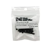 15x Tennis Racket Grommets Racquet Eyelets String Protection Tubes 3.6x35mm, Black