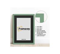 (15x10" Pic (18x14" Frame)) Green Picture Frame Photo Frames With Black Mount Wall Art Hanging Frame Home Decor Frame