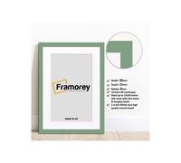(15x10" Pic (18x14" Frame)) Green Picture Frame Photo Frames With White Mount Wall Art Hanging Frame Home Decor Frame