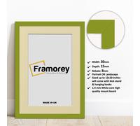 (15x10" Pic (18x14" Frame)) Lime Green Picture Frame Photo Frames With Ivory Mount Wall Art Hanging Frame Home Decor Frame