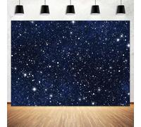 15X10ft Starry Night Sky Photography Backdrop, Night Sky Stars Backdrop Dark Blue Galaxy Universe Space Background Newborn Baby Kids Birthday Party Backdrop Decor Photo Shoot Prop