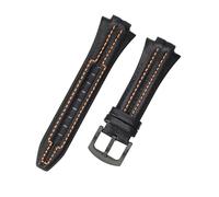 15X27mm Leather Watch Strap for Seiko SNL029P2 SNL021P1 SNA595P2 SNL017P1 | Genuine Stainless Steel Clasp Adjustable Replacement Watch Band Casual Men Women