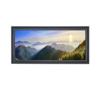 15x29 inch Picture Frame Solid Wood Black Panoramic Photo Frame,Suitable for Poster/Painting/Group Photo/Puzzle (A23B1529)