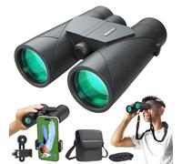 15X45 HD Binoculars for Adults High Powered with Phone Adapter and Tripod, Waterproof Binoculars with Large Eyepiece, Binoculars for Bird Watching Hiking Camping Cruise Ship