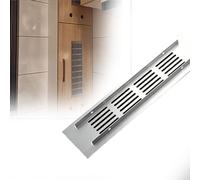 15x5 30x6 60x10 80x15 Cm Panel Size Cabinet Vent Grille, Rectangle Air Vent Cover 1 Pc, Silver Gold Wardrobe Ventilation Plate Aluminum Alloy(Silver,W 6 CM L 50 CM)