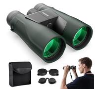 15x56 Binoculars for Adults High Powered - Deesoo Waterproof Binoculars for Bird watching HD Binocular with Low Light Vision - BAK4 Prism Professional Binocular for Travel Hunting Stargazing (Green)