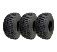 15x6.00-6 Grass Tyres 4ply Turf Ride on Lawnmower Wanda P332 Tubeless (Set of 3)