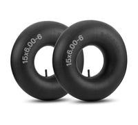 15x6.00-6" Heavy Duty Inner Tubes, 2 Pack, TR-13 Straight Valve Stem for Lawn Mowers, Yard Tractors, ATVs, Wheelbarrows, Go Karts, Golf Carts, Hand Trucks