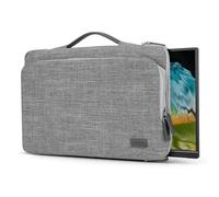 16.1/15.6 Inch Portable Monitor Case, 15.6 inch Laptop Protective Carrying Cover with PU Handle, Large Accessory Pocket and Water Resistant for Travel Monitor Bag Display Screen Sleeve, Gray
