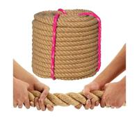 16-100 Ft Long Hemp Rope, 1/2”1" 1-1/2" 2" Thick Natural Jute Twisted Manila Rope for Railing Docks Tug of War Swing Hammock Crafts Decorating Sailing Docking(D 1",L 25m/82ft)