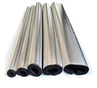 16-114mm Pipe Insulation Tubing, 95cm Aluminum Foil Self-Adhesive Pipe Foam, Antifreeze Lagging Pipe for Spigot, Winter Outside Pipes(ID108mm*T20mm*95cm)