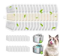 16+16 Pack Replacement Filters for Oneisall PW04 3.5L Wireless Cat Water Fountain, Includes 16 Filters & 16 Sponges