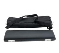 16/17-Hole Flute Case Bag, Portable Leather U-Shaped Flute Storage Case with Adjustable Buckle, Canvas Handle, Plush Lining for Flute Protection (16-hole flute pack)