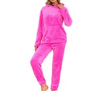 A2Z Womens Pyjamas Soft Warm Fleece Twosie Adults Hooded - PJS 215 Pink Ladies 16-18