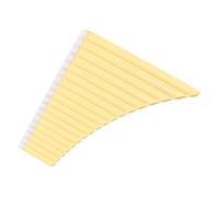 16 18 Pipes Optional Pan Flute, Pan Flute C Key with Cardboard Carrying Bag for Children Adults Beginners Teaching Staff(Yellow)