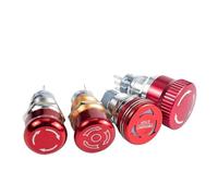 16/19/22/25/30mm Emergency Stop Mushroom Head Latching Rotary Metal Push Button Switch Waterproof IP65 Press Buttons NO NC(30mm Thread-A,1NO1NC -3pins)