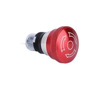 16/19/22mm Metal Emergency Stop Button Switch Mushroom Head EmErgEncy Fault Stop Power Switch 1NO1NC/2NO2NC IDGTTLDF(16mm Type-A,3V)