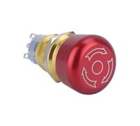 16/19/22mm Metal Emergency Stop Button Switch Mushroom Head EmErgEncy Fault Stop Power Switch 1NO1NC/2NO2NC(22mm Type-B,3V)