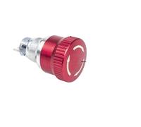 16/19/22mm Metal Emergency Stop Button Switch stainless steel Anti-slip waterproof mushroom head Rotation reset(Only Socket,2NO 2NC,16mm)