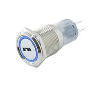 16/19/22mm metal Key rotary push button 2/3 position latching knob Switch Press Button Rotate LED light rotation IP65(A,16MM_LATCH R-2WAY_6 V)