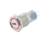 16/19/22mm metal Key rotary push button 2/3 position latching knob Switch Press Button Rotate LED light rotation IP65(D,16MM_LATCH R-2WAY_3-50V)