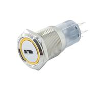 16/19/22mm metal Key rotary push button 2/3 position latching knob Switch Press Button Rotate LED light rotation IP65(F,22MM_LATCH R-2WAY_6 V)