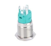 16/19/22mm Momentary/Latching Ring LED lighted Metal Push Button switch harness 3V 5V 12V 24V 220V IDGTTLDF(Yellow LED,5V)