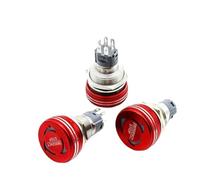 16/19/22MM Mushroom Metal Emergency Stop Push Button Switch Triple Dual Color RGB LED Light Rotary Power Switch 5V 12V 24V 220V(One color Red,22MM_110V)