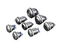 16 19 22mm Self Reset Bell Metal Button Self Locking Start Round Switch Short Screw Foot Welding Foot IDGTTLDF(Fixed self-locking-02,22MM)