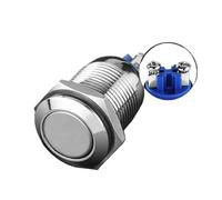16 19 22mm Self Reset Bell Metal Button Self Locking Start Round Switch Short Screw Foot Welding Foot IDGTTLDF(Momentary self-reset,22MM)